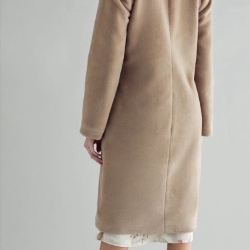 Reformation Hank Teddy Tan Double-Breasted Coat - Picture 2 of 7